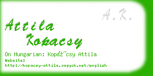 attila kopacsy business card